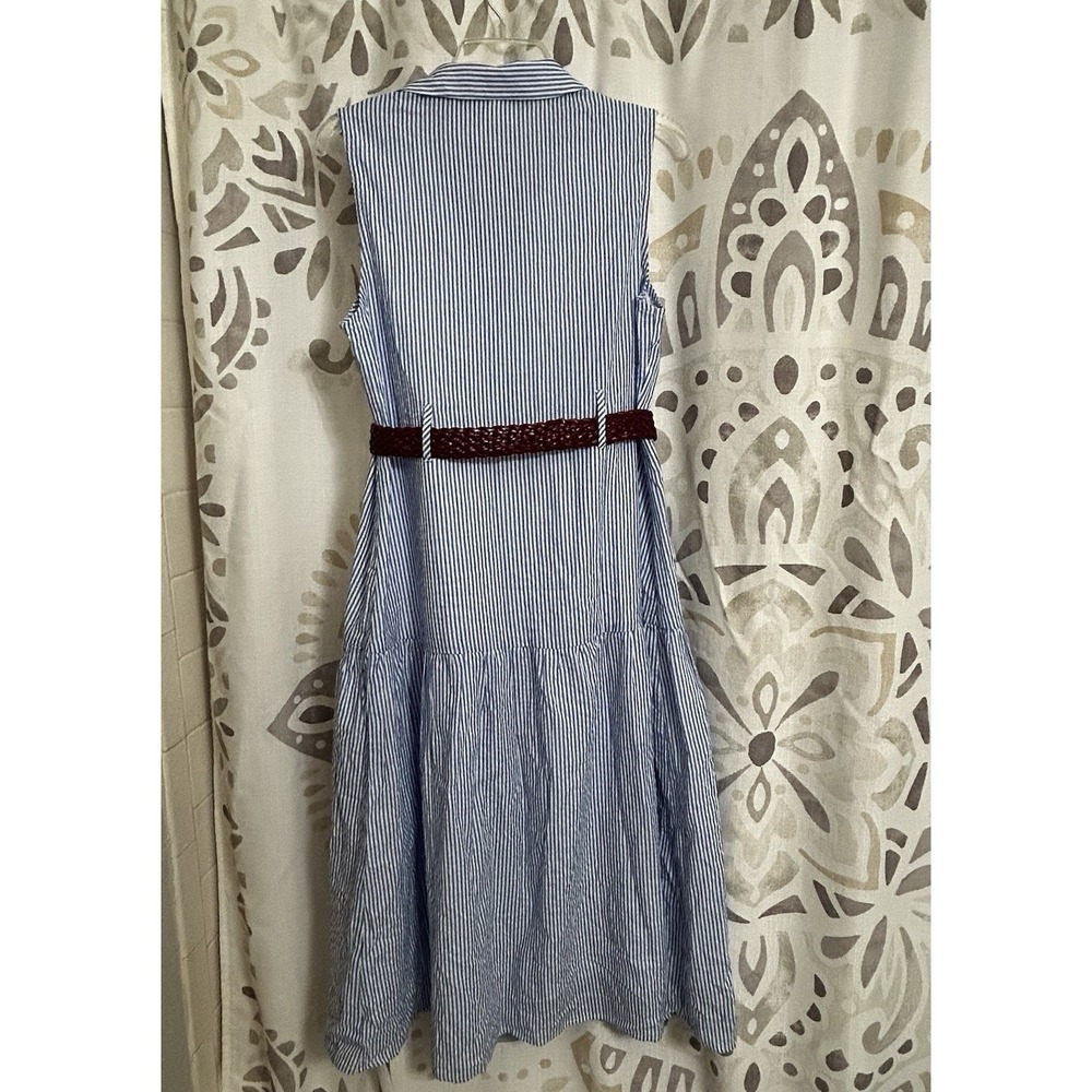 Halara V Neck Sleeves Midi Button Down Summer Vacation Dress Size Medium NWT - Picture 4 of 6